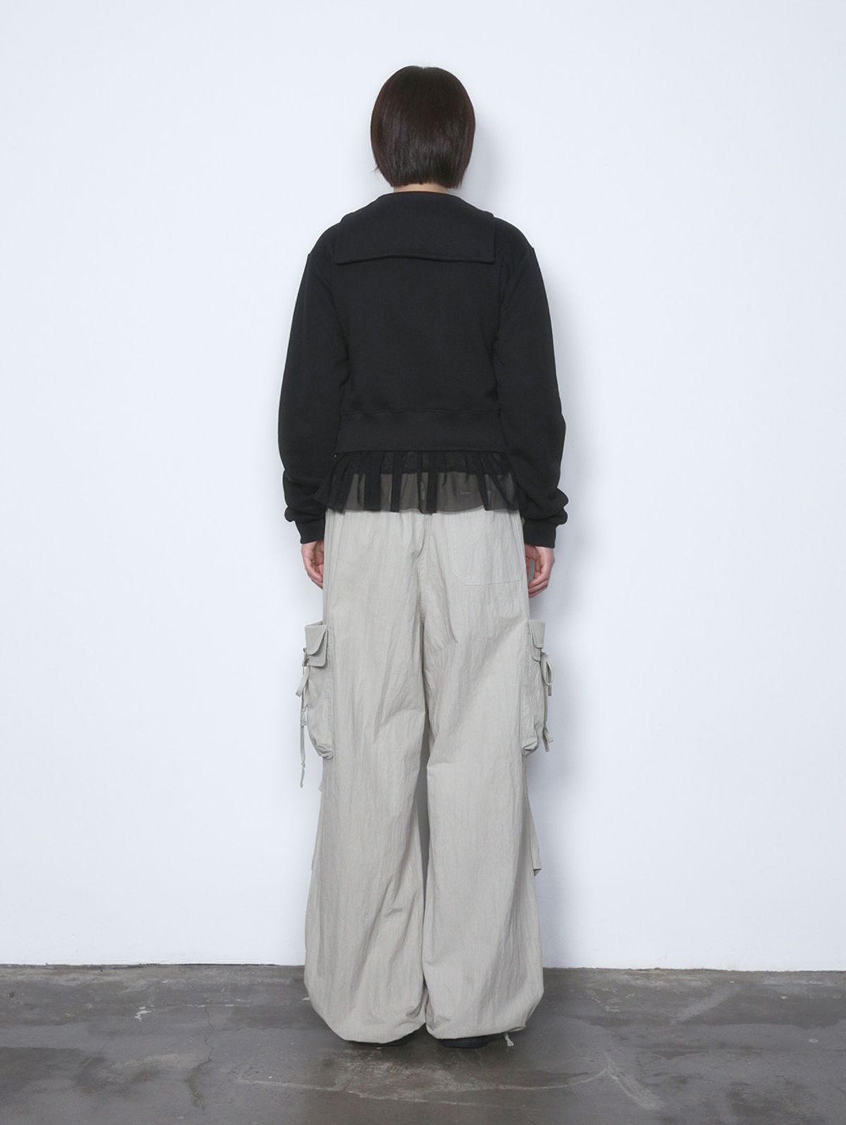 뚜오미오(TUOMIO) SAILOR COLLAR ZIP-UP [BLACK]