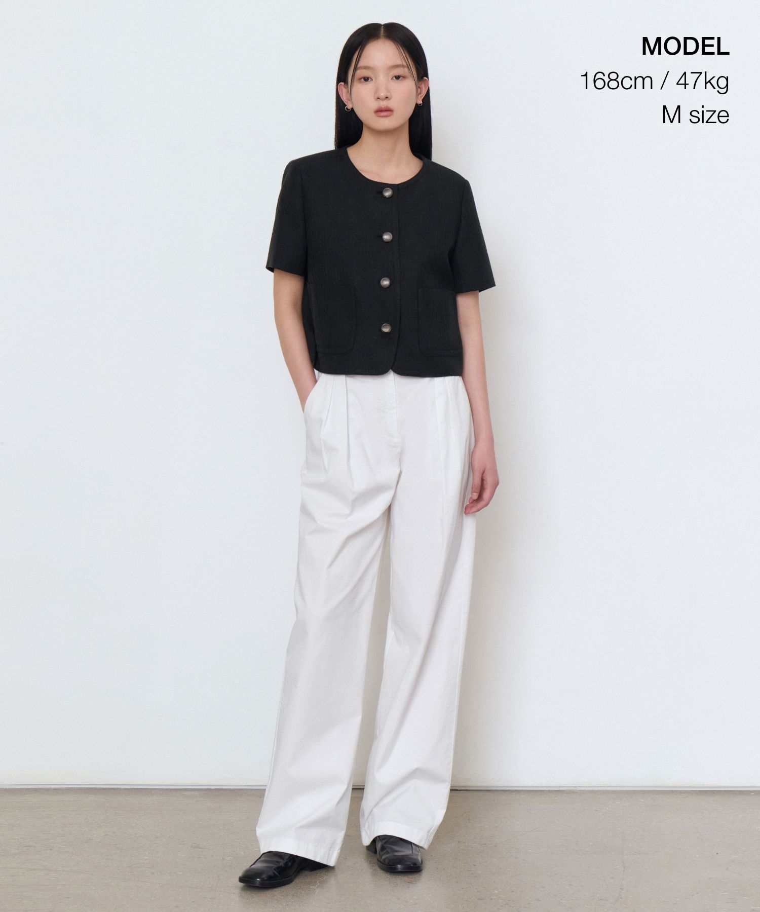 ジャケット・アウター MUSINSA ROUND NECK TWEED JACKET MUSINSA公式 | MUSINSA STANDARD WOMAN Women's Round Neck