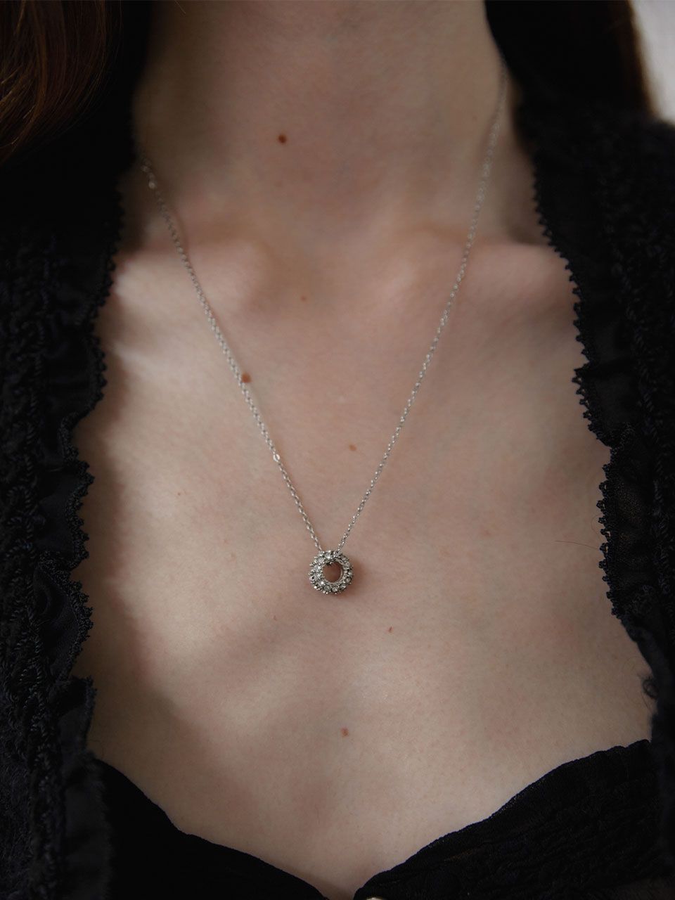 MUSINSA公式 | LOVE ME MONSTER Cubic Ring Necklace (L244MNK020)
