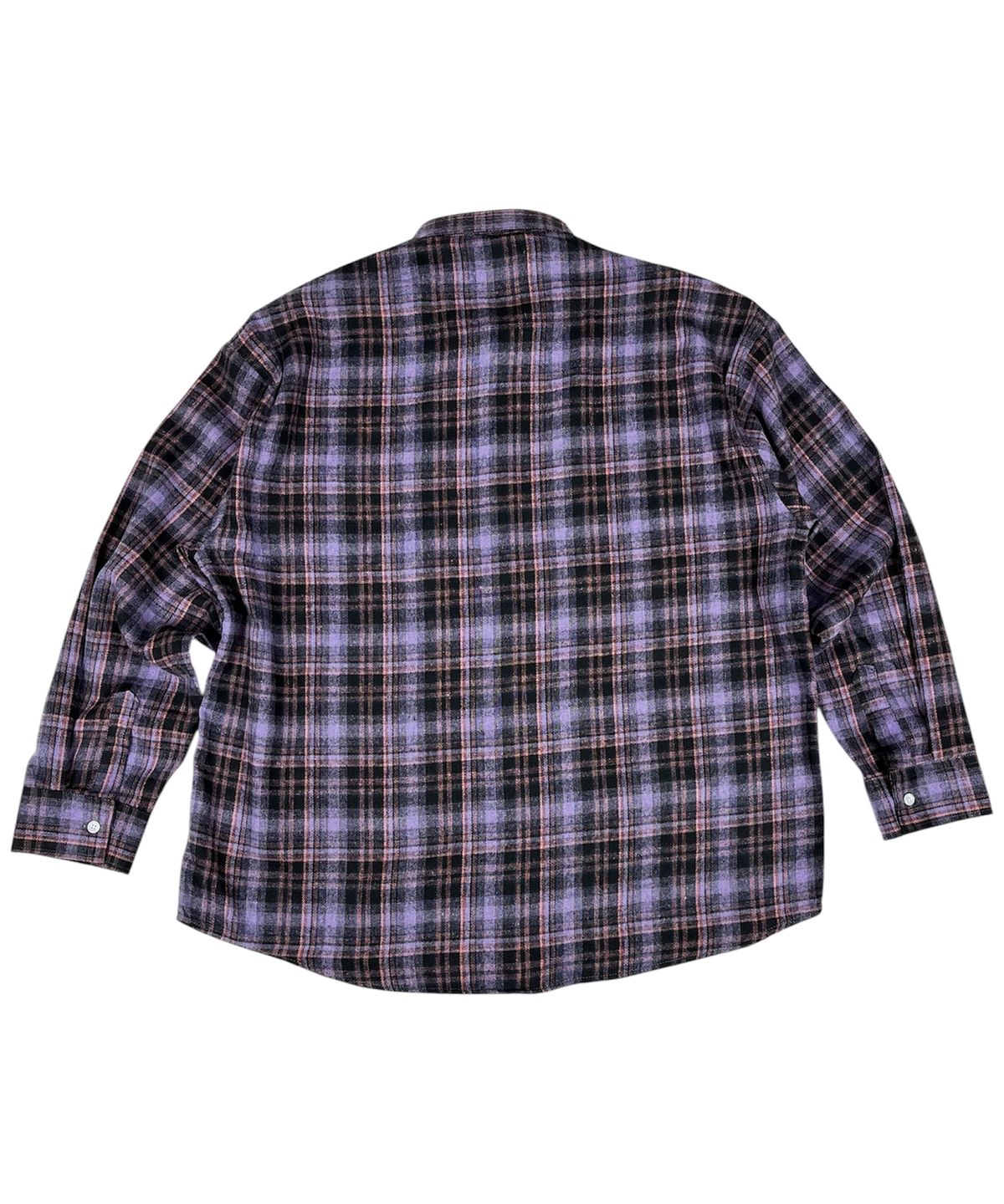 스케이터락(SK8ER ROCK) Vintage Tartan Check Shirt ((purple))