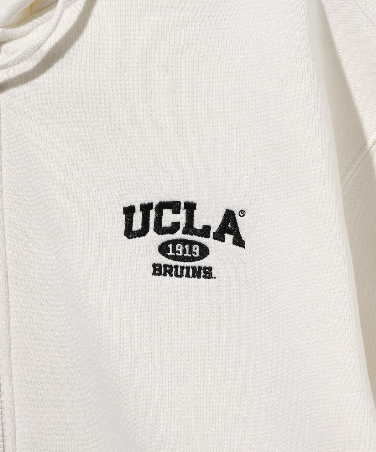 유씨엘에이(UCLA) 남녀공용 기모 시그니처 후드 집업[CREAM](UABGD90)