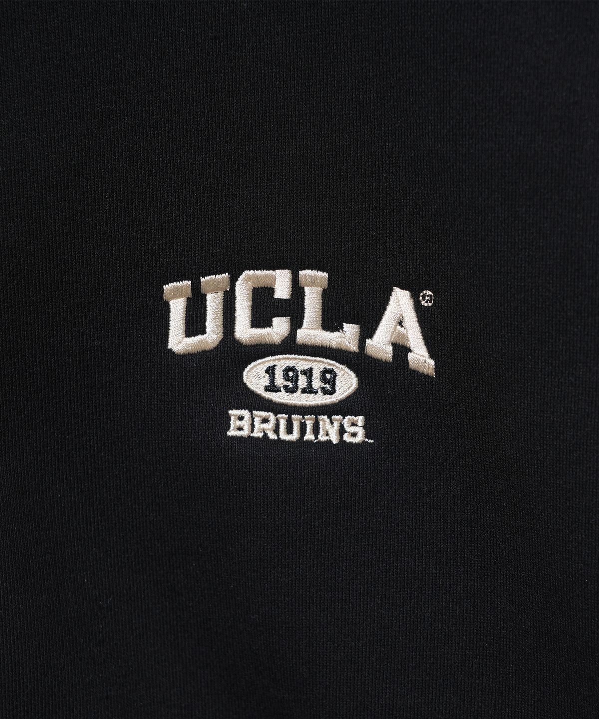 유씨엘에이(UCLA) 남녀공용 기모 시그니처 후드 집업[BLACK](UABGD90)