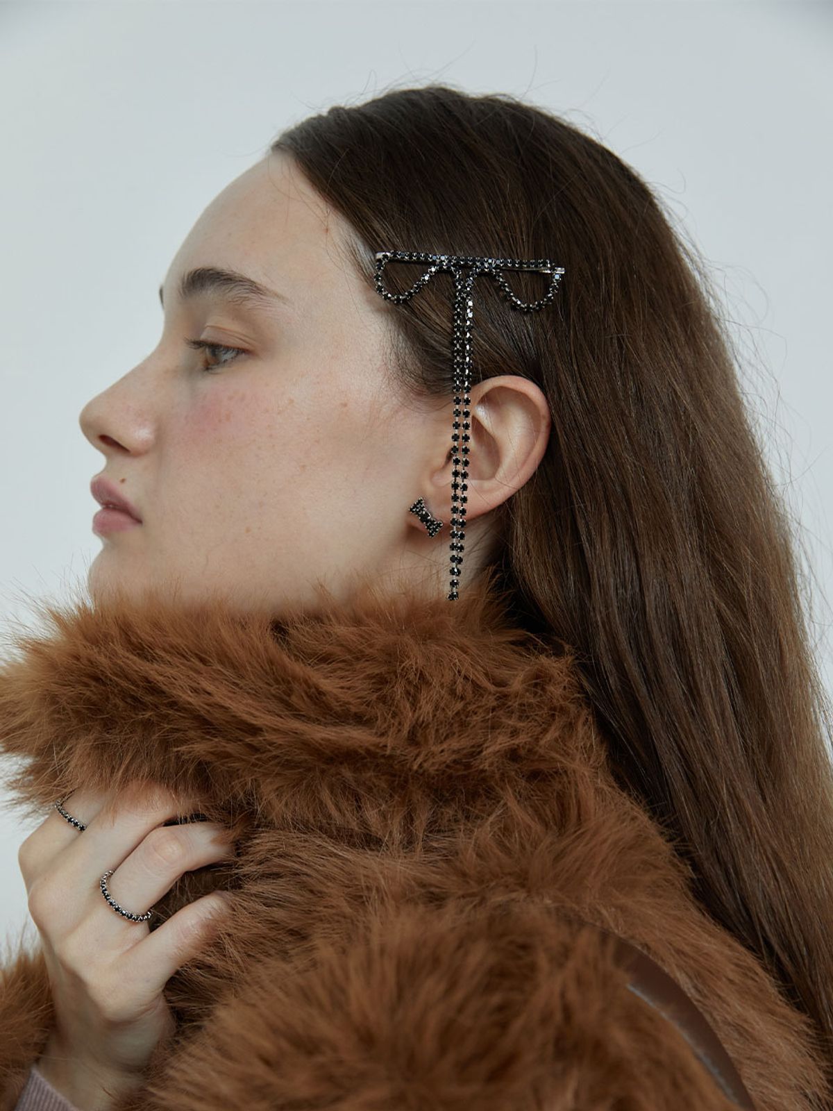 러브미몬스터(LOVE ME MONSTER) Cubic Long Ribbon Hair Pin (L244MHA010)