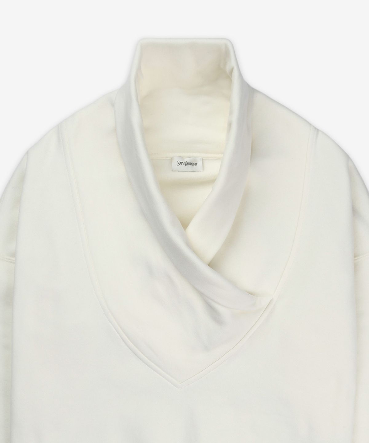 생로랑(SAINT LAURENT) 하이 V넥 맨투맨 - 화이트 / 803146Y36SW9538
