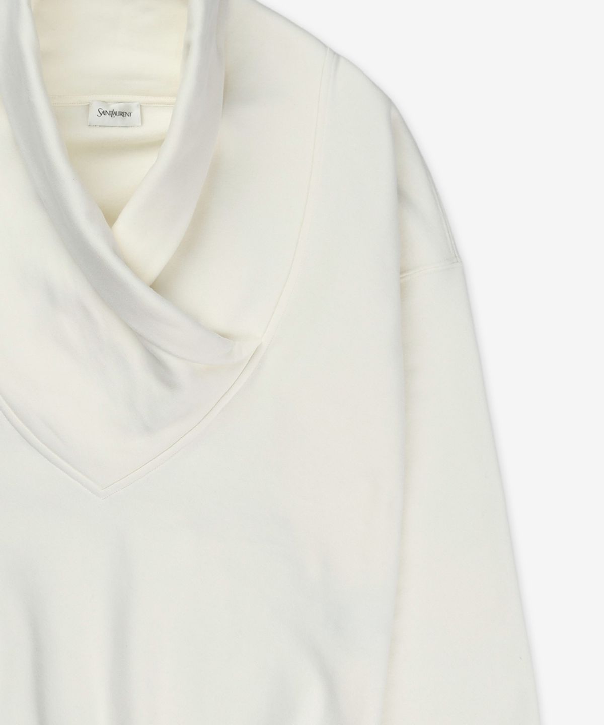 생로랑(SAINT LAURENT) 하이 V넥 맨투맨 - 화이트 / 803146Y36SW9538