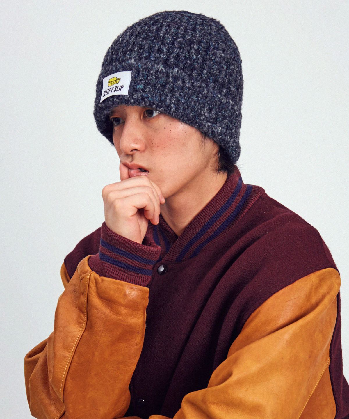 슬리피슬립(SLEEPYSLIP) TEDDY NAVY BEANIE