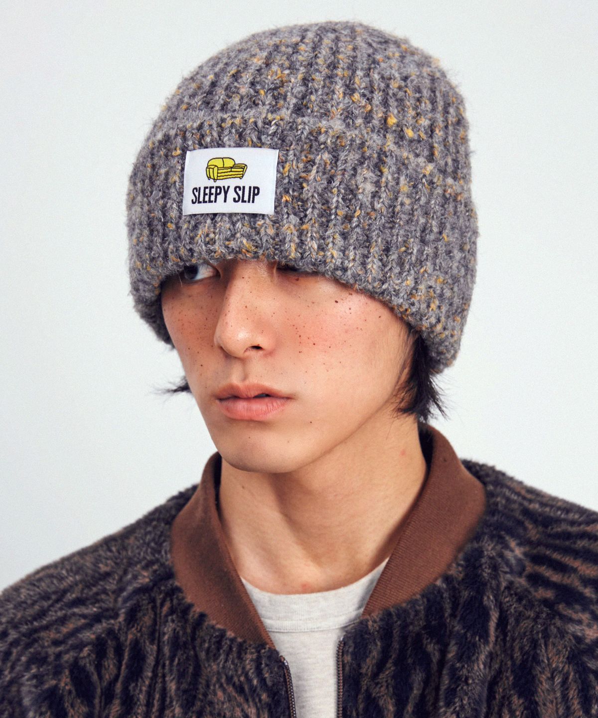 슬리피슬립(SLEEPYSLIP) TEDDY GRAY BEANIE