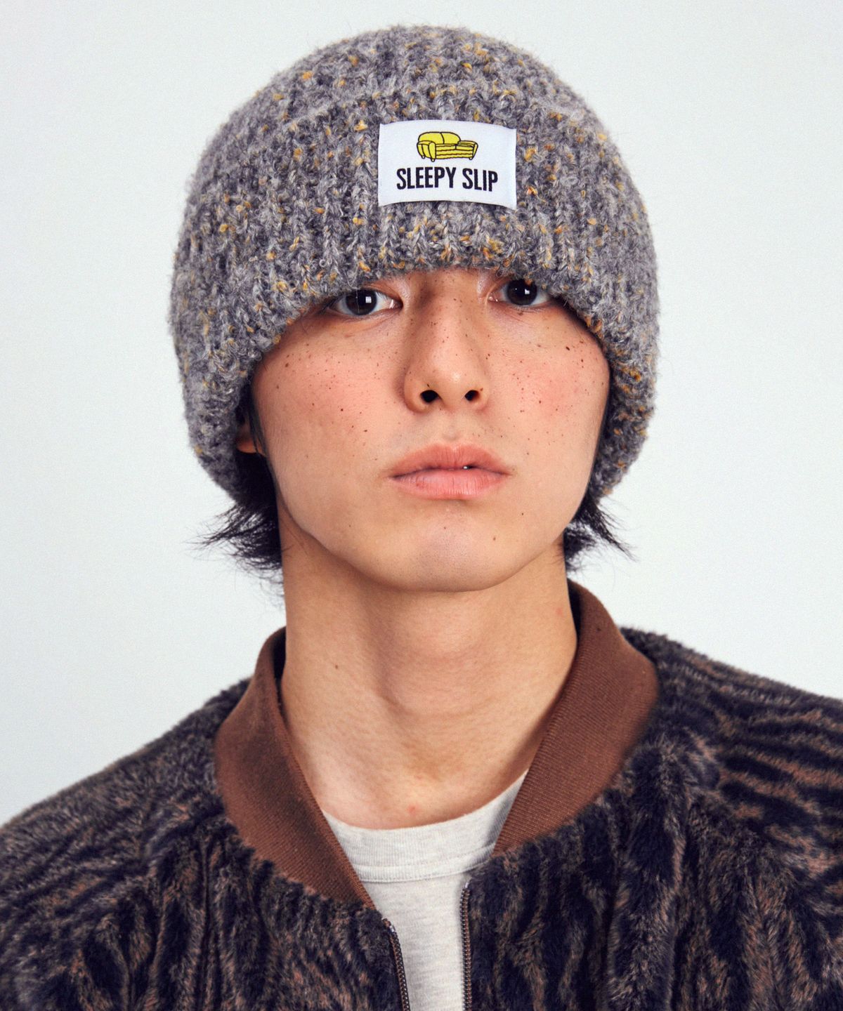 슬리피슬립(SLEEPYSLIP) TEDDY GRAY BEANIE