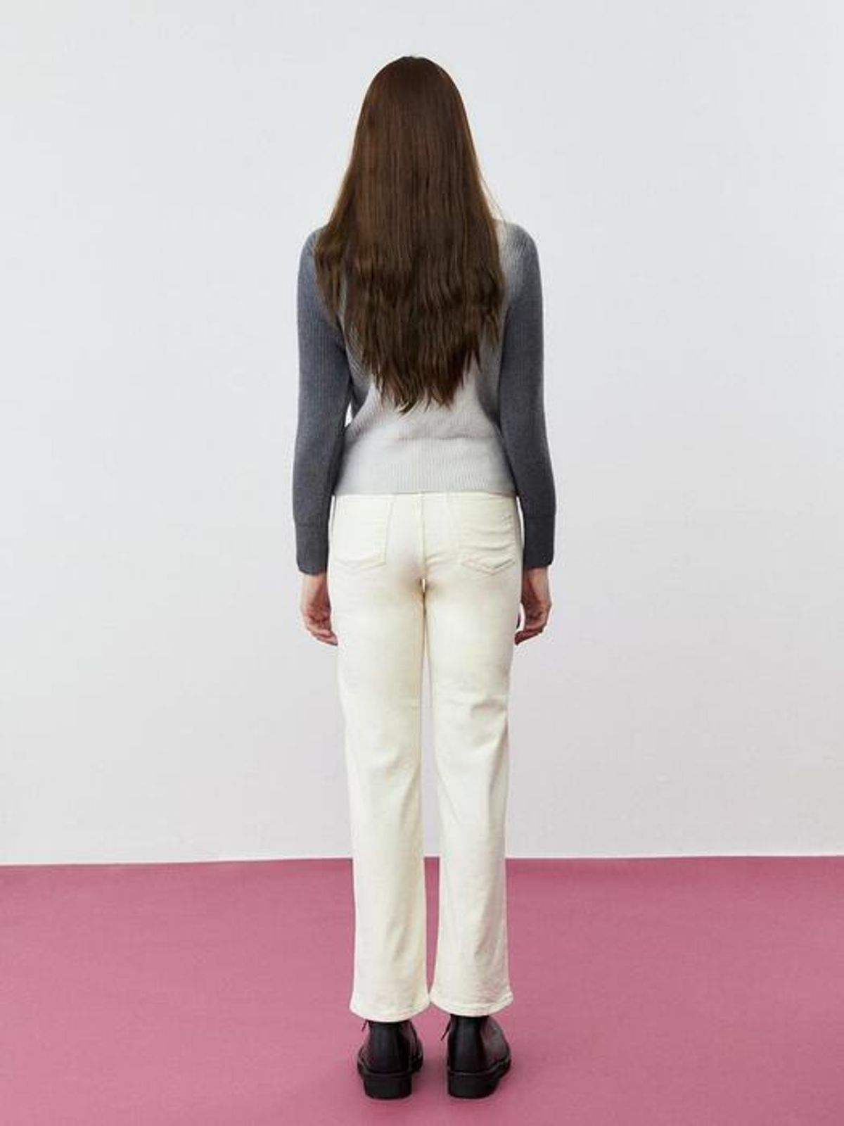 쿨키튼(KOOLKITTEN) Gradient Dye Pearl Buttons Cardigan (GRAY)