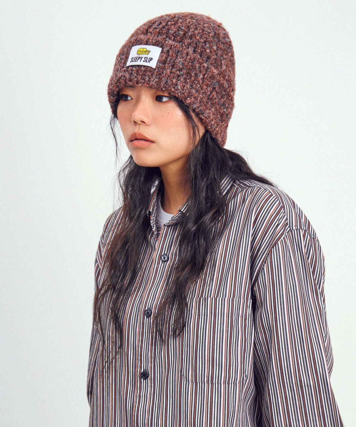 슬리피슬립(SLEEPYSLIP) TEDDY BURGUNDY BEANIE