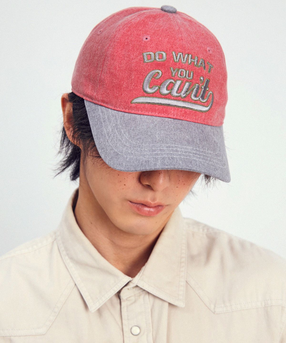 슬리피슬립(SLEEPYSLIP) BB DO WHAT CHERRY/GRAY BALL CAP