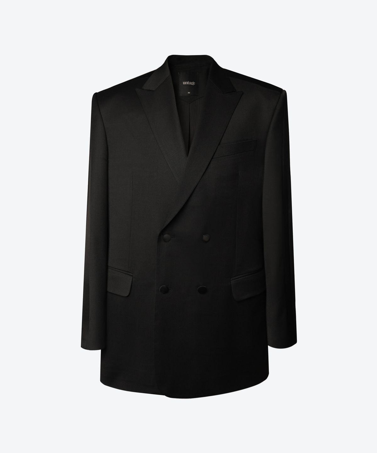 언티지(UNTAGE) 울 턱시도 자켓[Black(UNISEX)]_UTH-FB07