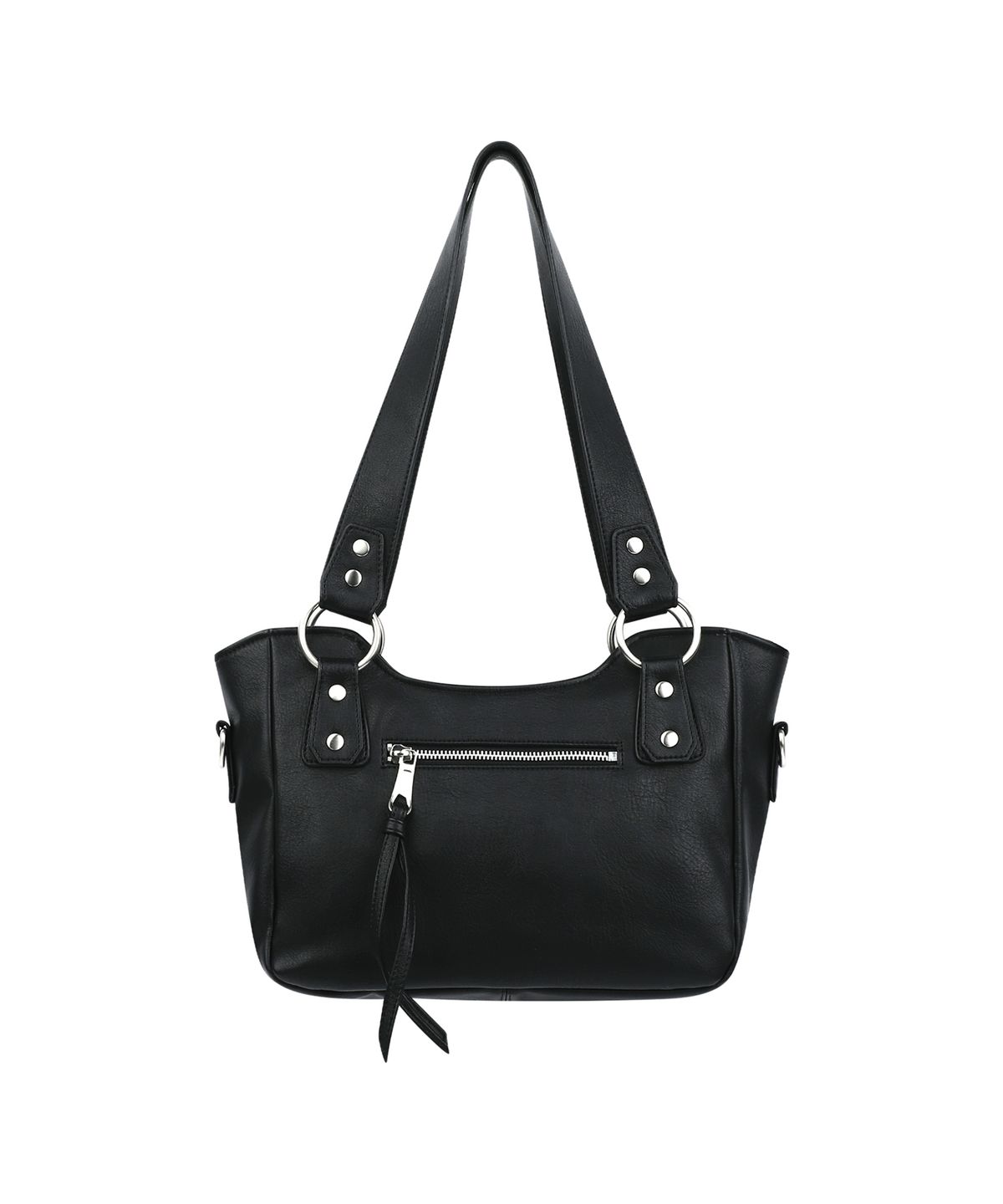 이우가마카라스(IUGAMAKARAS) Laced Ribbon Leather Shoulder Bag (Black)