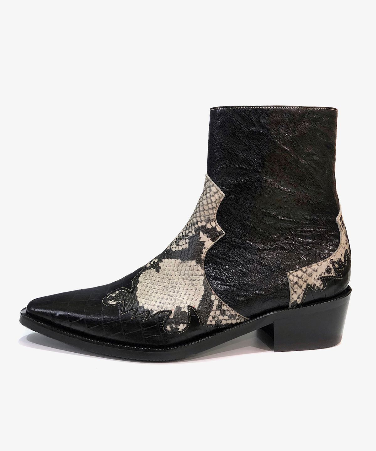 조앤슈(JOENSHOE) 카덴차 웨스턴 부츠 스네이크 콤비