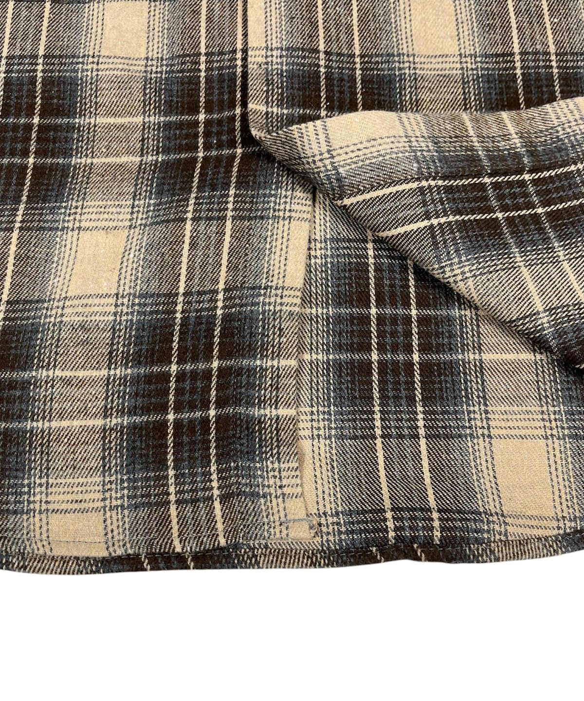 스케이터락(SK8ER ROCK) Vintage Tartan Check Shirt ((Beige))