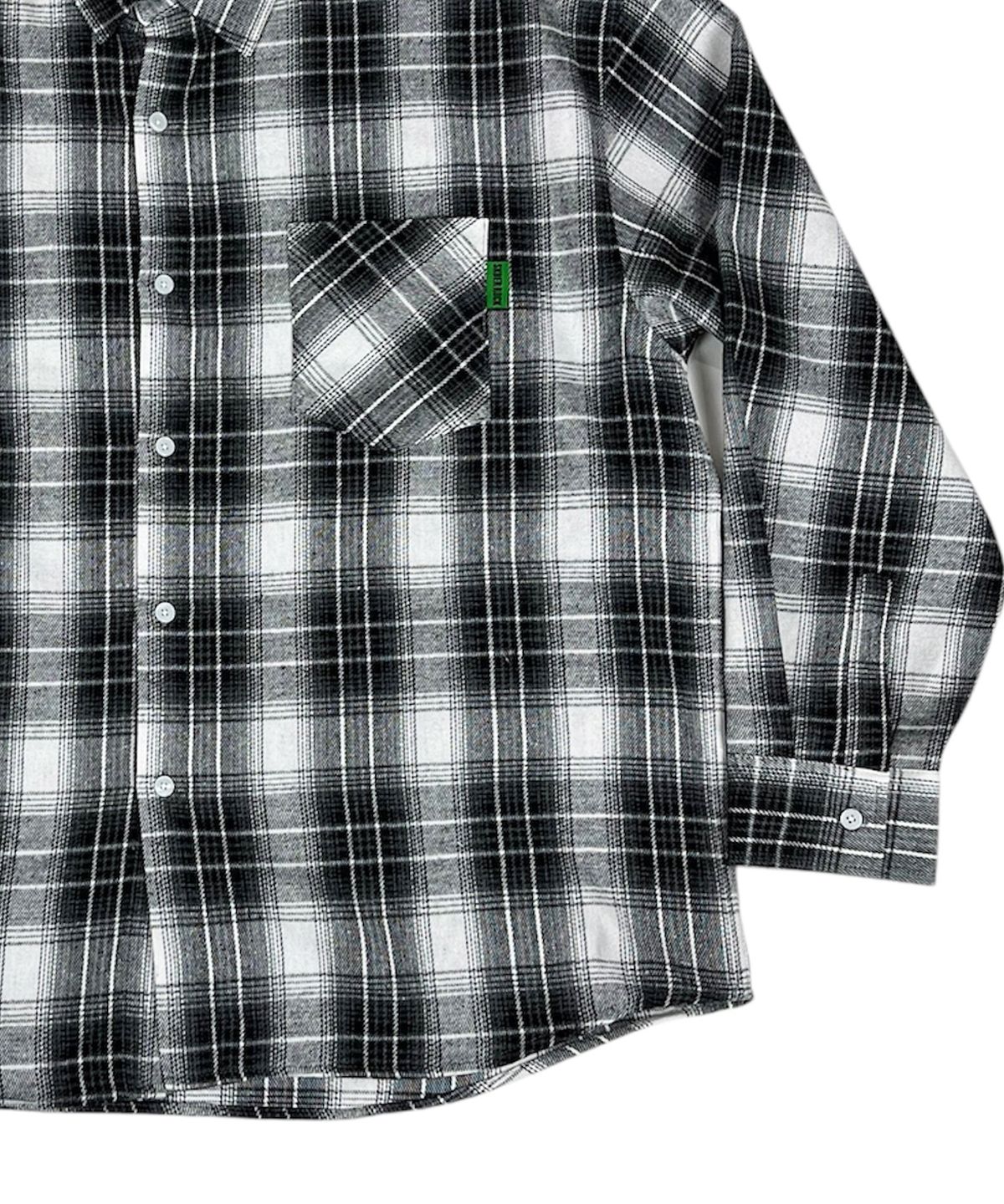 스케이터락(SK8ER ROCK) Vintage Tartan Check Shirt ((Off white))