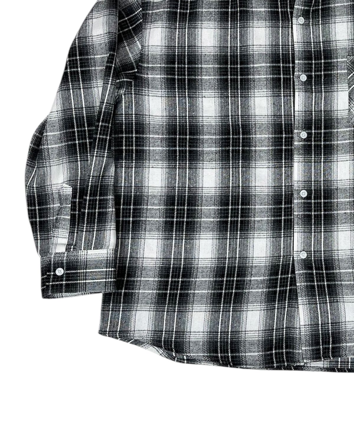 스케이터락(SK8ER ROCK) Vintage Tartan Check Shirt ((Off white))