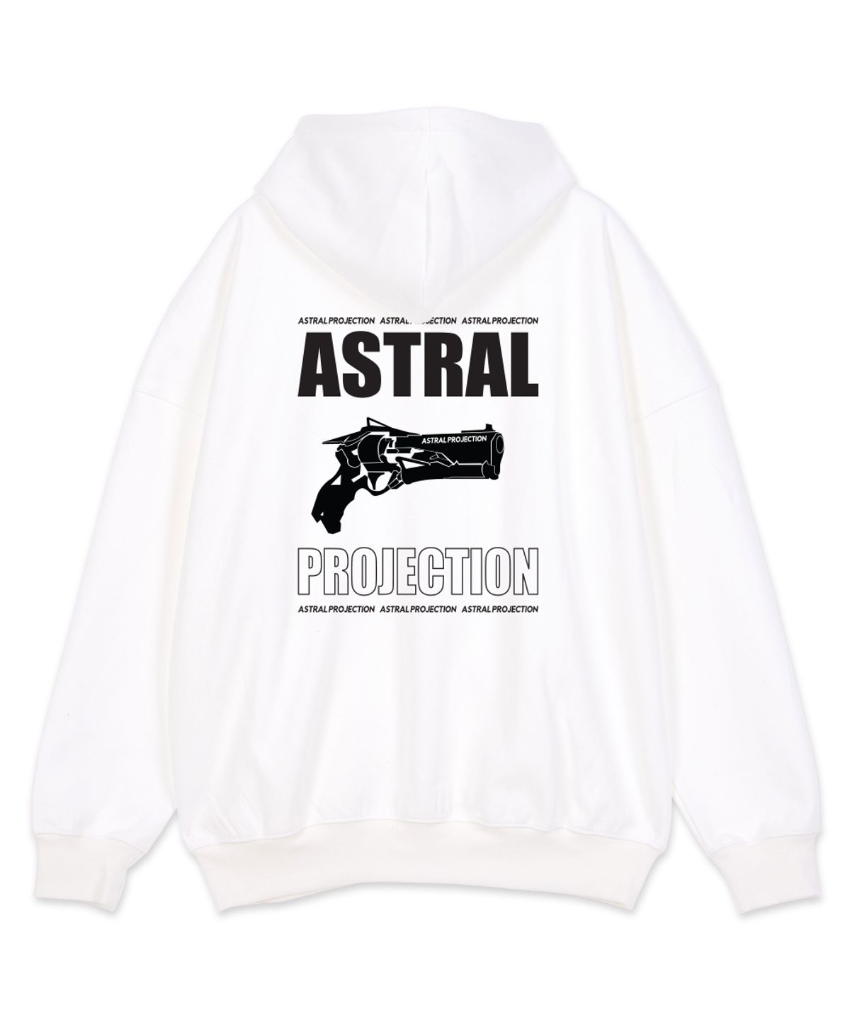 아스트랄 프로젝션(ASTRAL PROJECTION) 아스트랄 건 오버핏 와이드 숄더 후드 집업_화이트