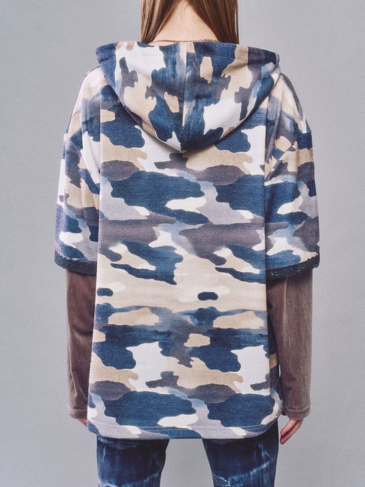 솜속(SOMSOC) LUNE LAYERED HOODIE_BEIGE