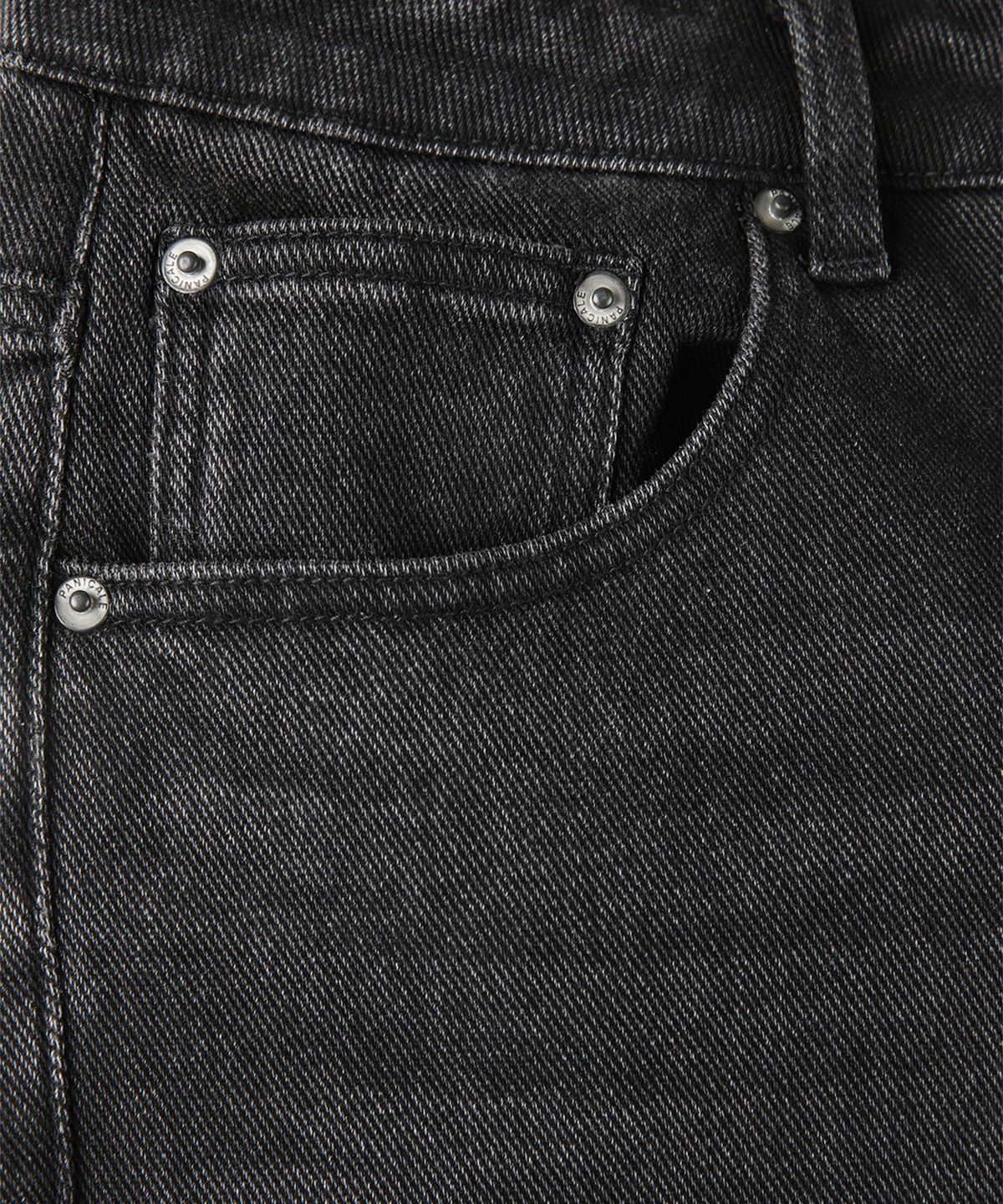 빠니깔레(PANICALE) 블랙 기모 워시드 데님 팬츠