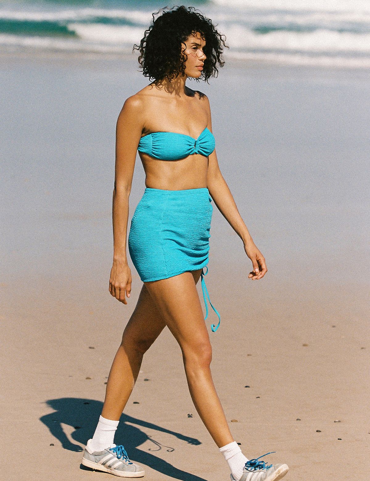 써피(SURFEA) ALMA COVER-UP SKIRT_TEAL BLUE