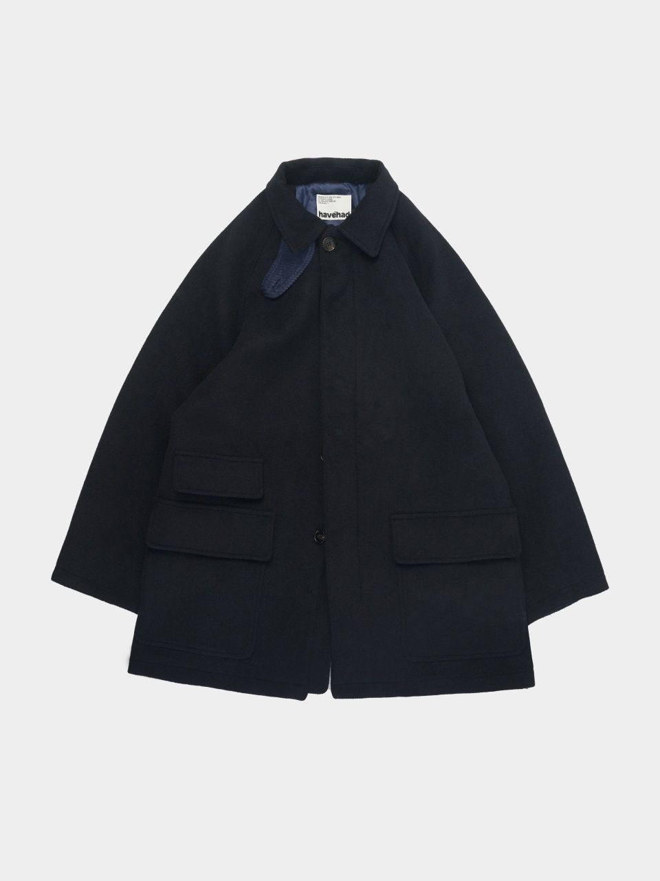 havehad City Wool Half Coat ハーフコート　ネイビー MUSINSA公式 | Havehad City Wool Half Coat (Navy)