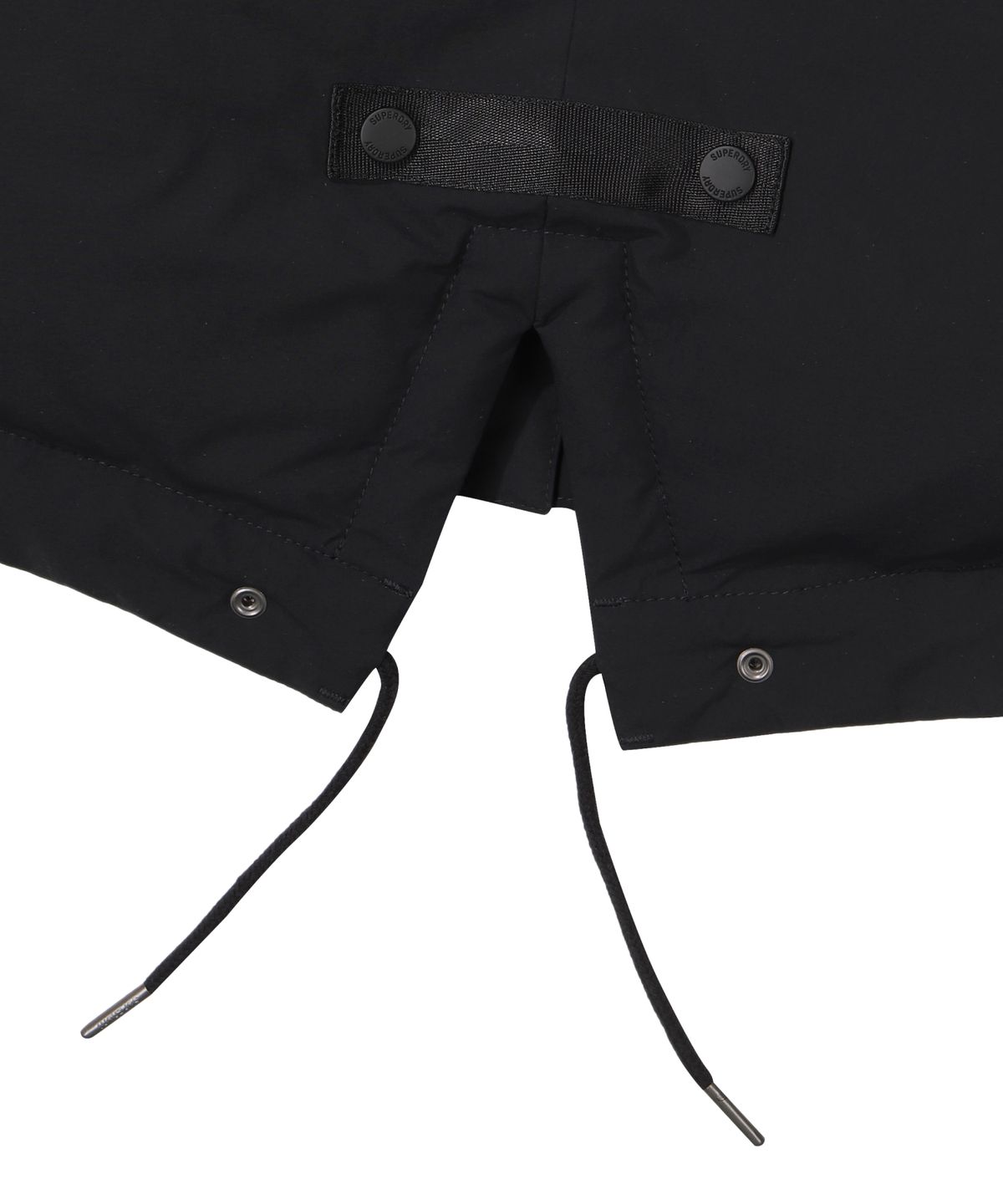 슈퍼드라이(SUPERDRY) W 피쉬테일 덕 다운 후드 롱파카 블랙