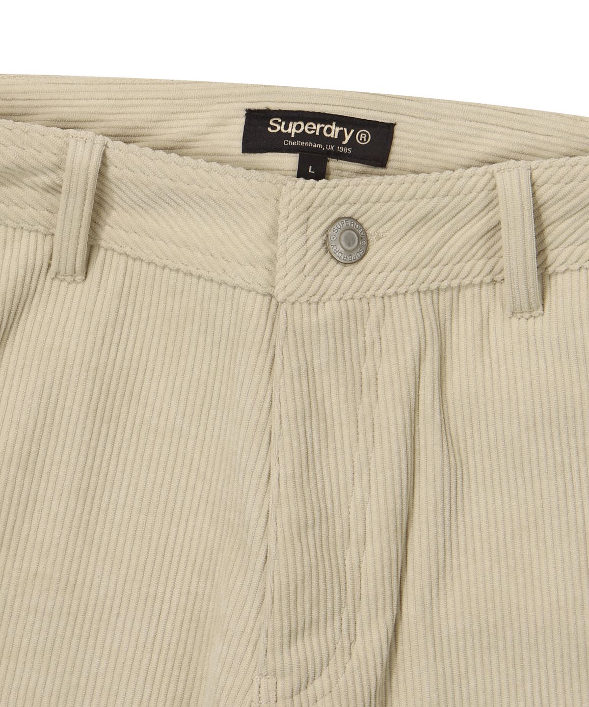 슈퍼드라이(SUPERDRY) 코듀로이 스트레이트 카펜터 팬츠 베이지