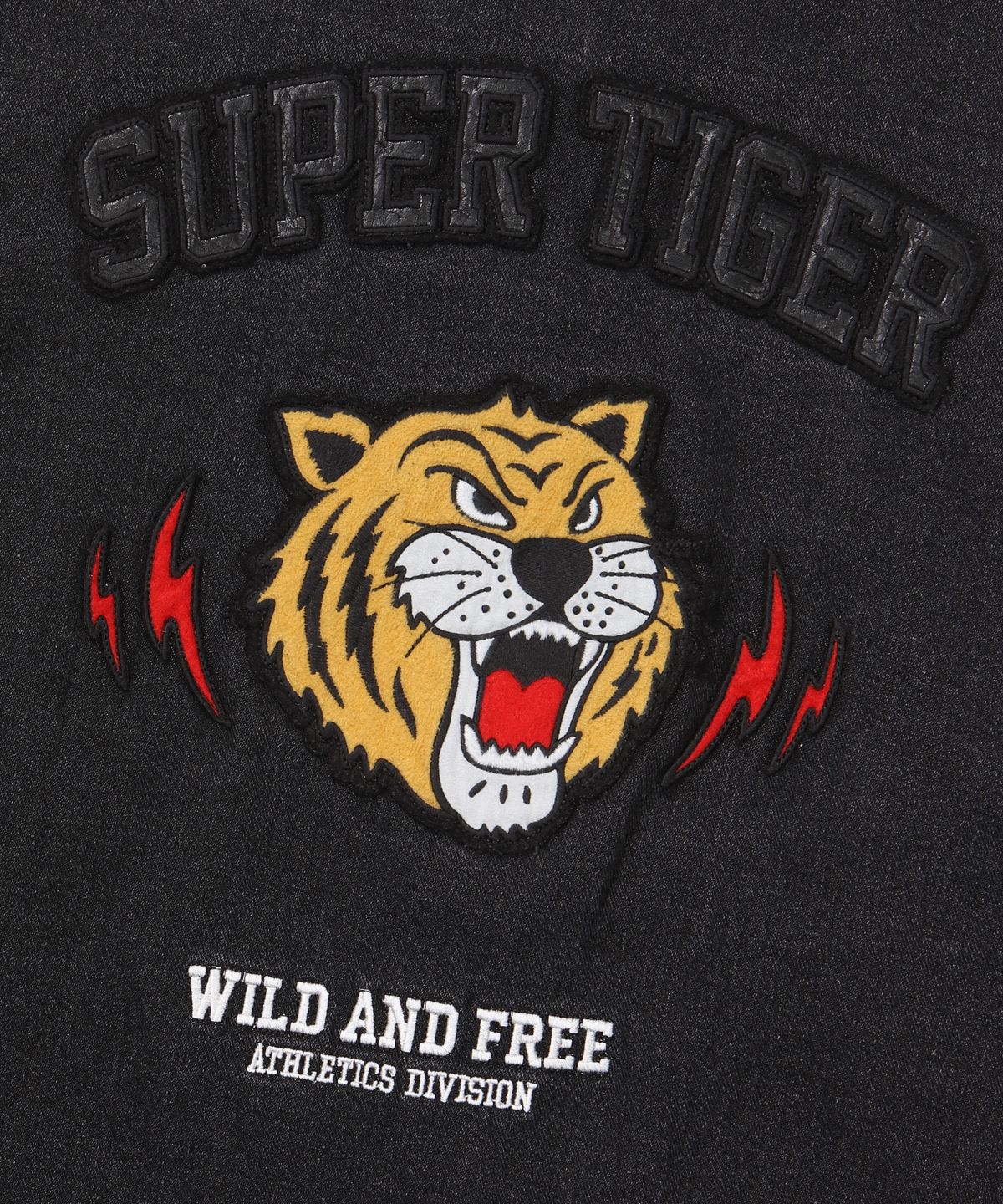 슈퍼드라이(SUPERDRY) 타이거 베이스볼 데님 자켓 블랙