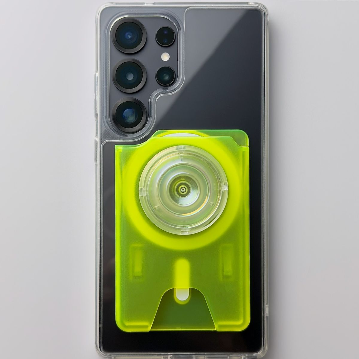 두들잇(DOODLEIT) 맥세이프 카드지갑 PC2(아이폰 갤럭시 자석 그립 톡홀더 케이스), Aurora Neon