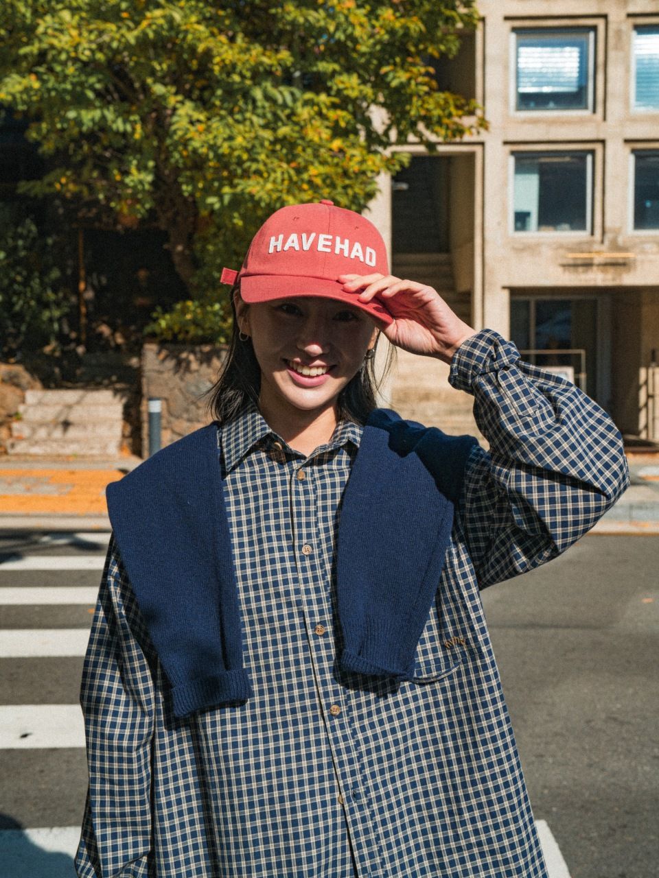 MUSINSA公式 | Havehad havehad applique logo cap (navy)