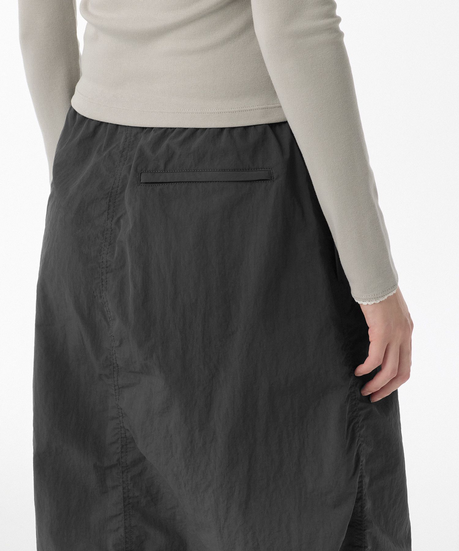 スカート musinsastandardwoman Women's Nylon Parachute Skirt Ash Grey MUSINSA | MUSINSA STANDARD WOMAN Women's Nylon Parachute