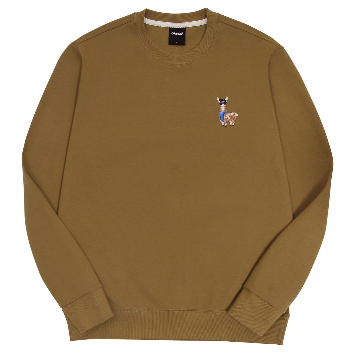 옥스타(OKSTAR) 알파카 자수 특양면 맨투맨