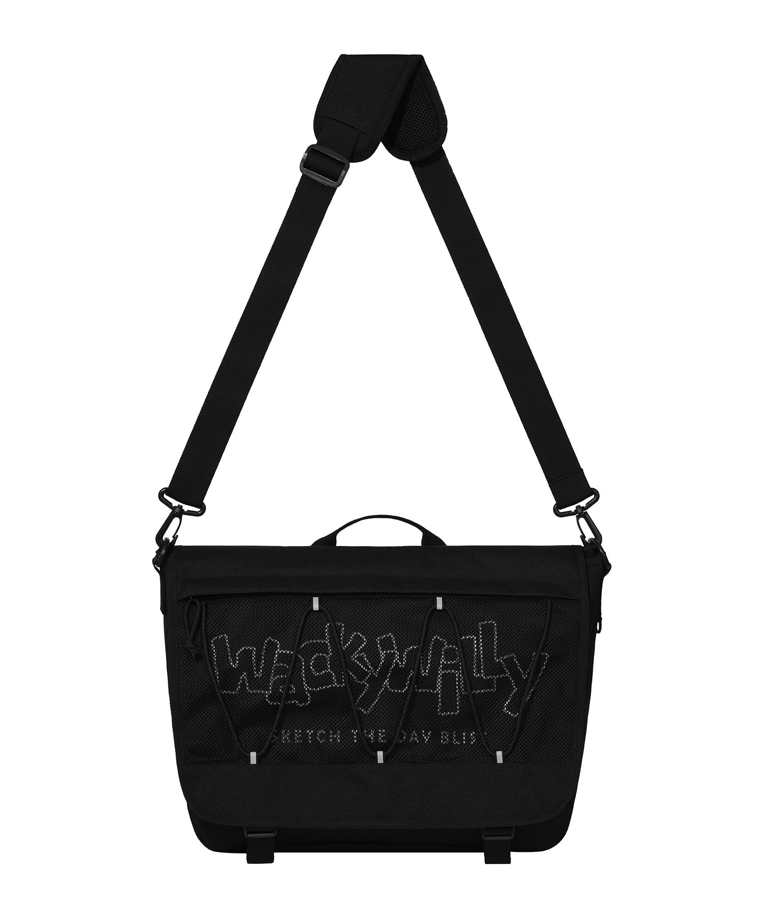 ショルダーバッグ WACKY WILLY Mesh String Messenger Bag MUSINSA | WACKY WILLY [25SS] Mesh String Messenger Bag Black