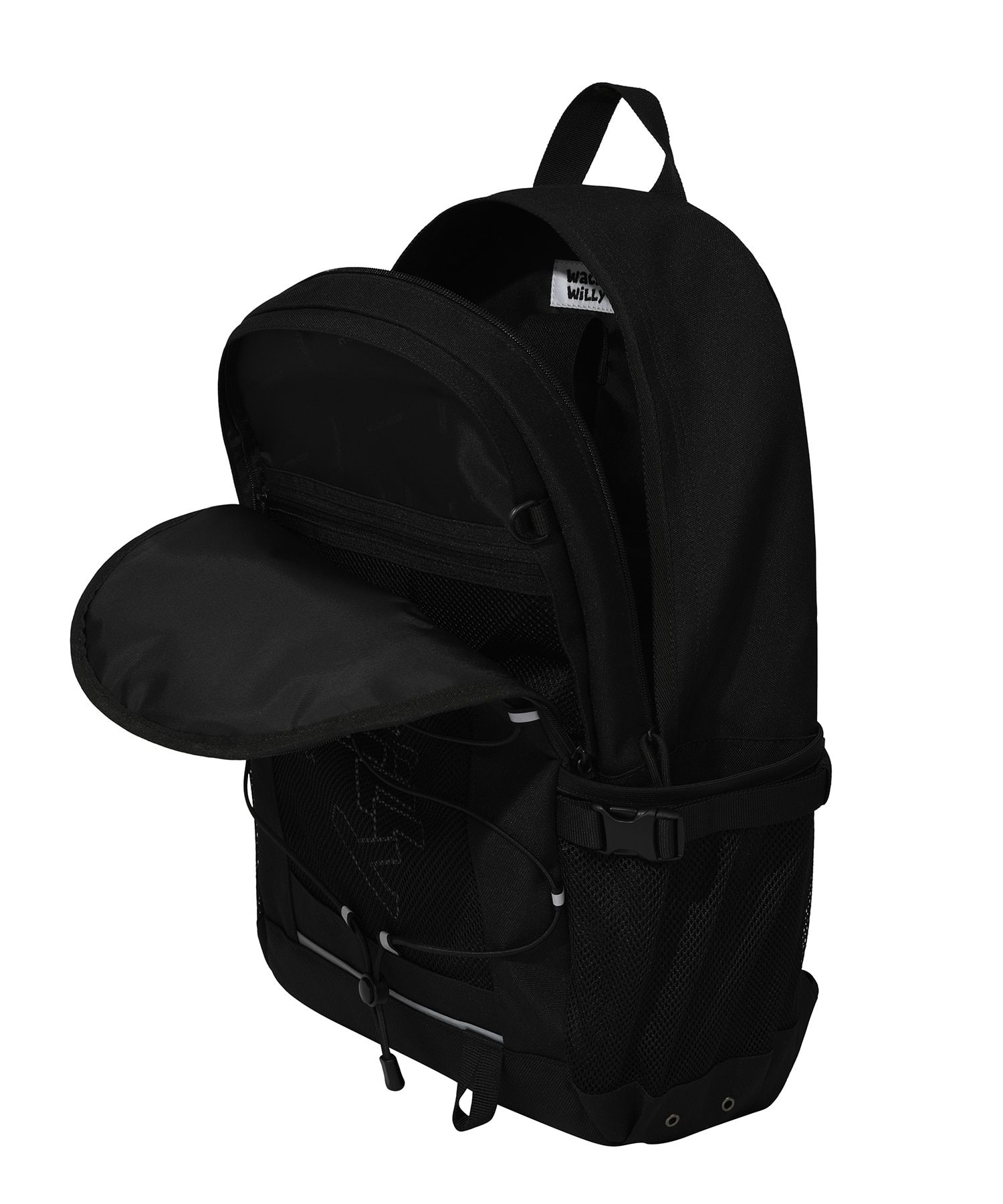 MUSINSA公式 | WACKY WILLY Mesh String Backpack Black