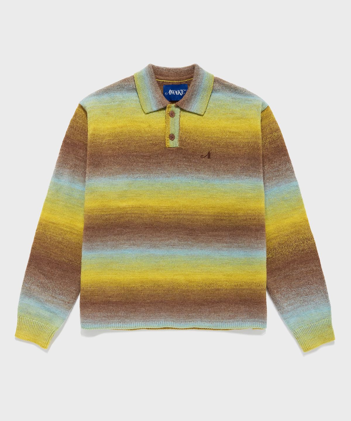 어웨이크 뉴욕(AWAKE NY) (U) 옴브레 폴로 카라 스웨터 멀티 OMBRE POLO COLLAR SWEATER MULTI