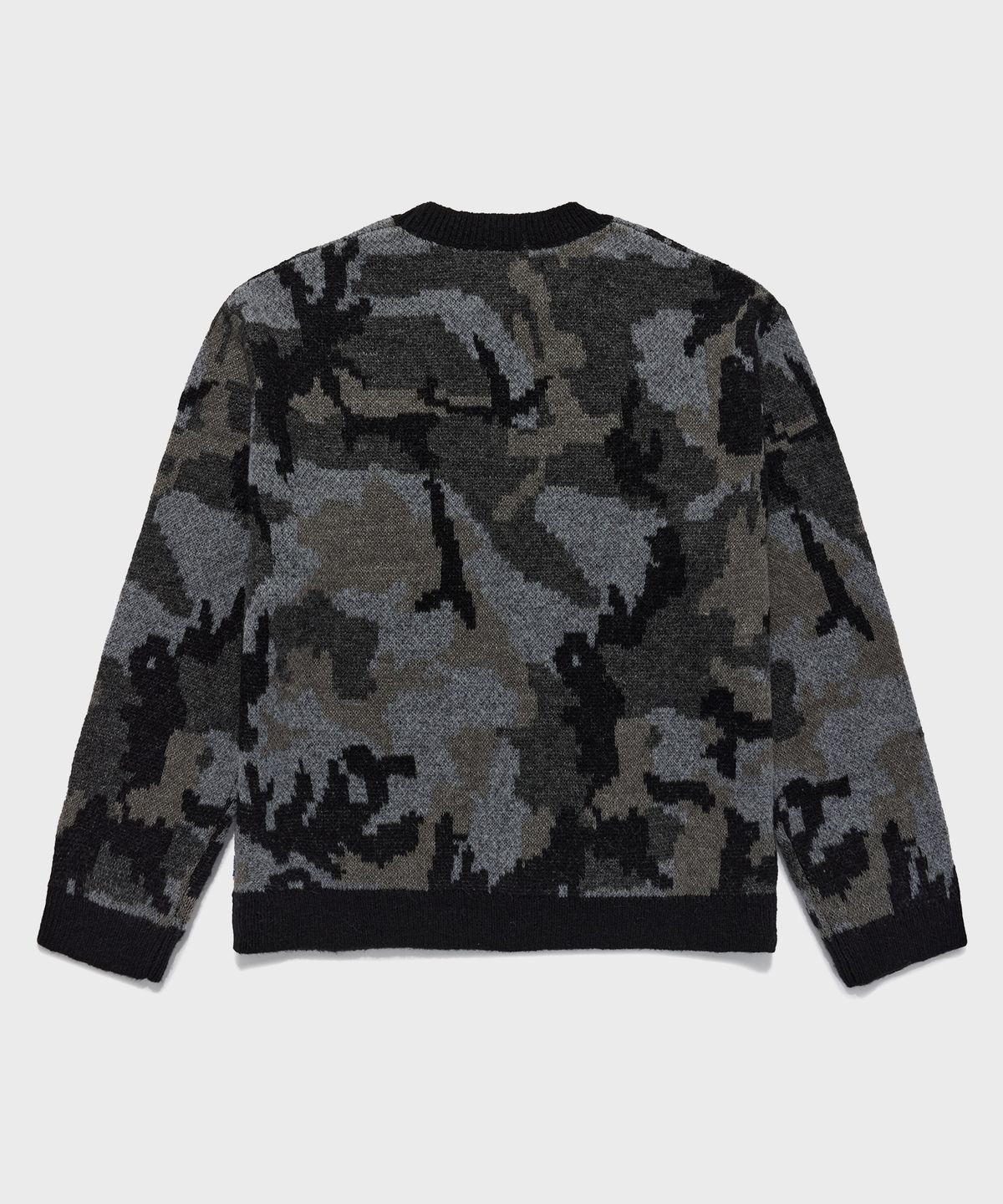 어웨이크 뉴욕(AWAKE NY) (U) 카모 크루넥 스웨터 CAMO CREWNECK SWEATER BLACK