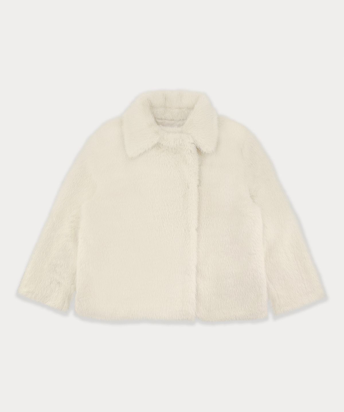 썸웨어버터(SOMEWHEREBUTTER) Half Fur Jacket - Ivory