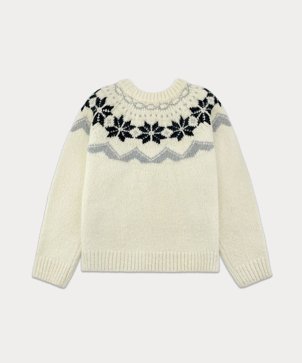 썸웨어버터(SOMEWHEREBUTTER) Snow Alpaca Nordic Knit - Ivory