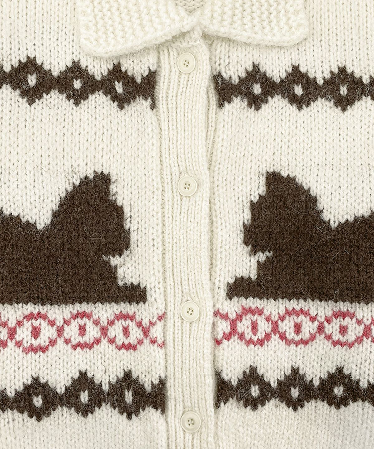 썸웨어버터(SOMEWHEREBUTTER) Cat Vintage Alpaca Sweater - Ivory