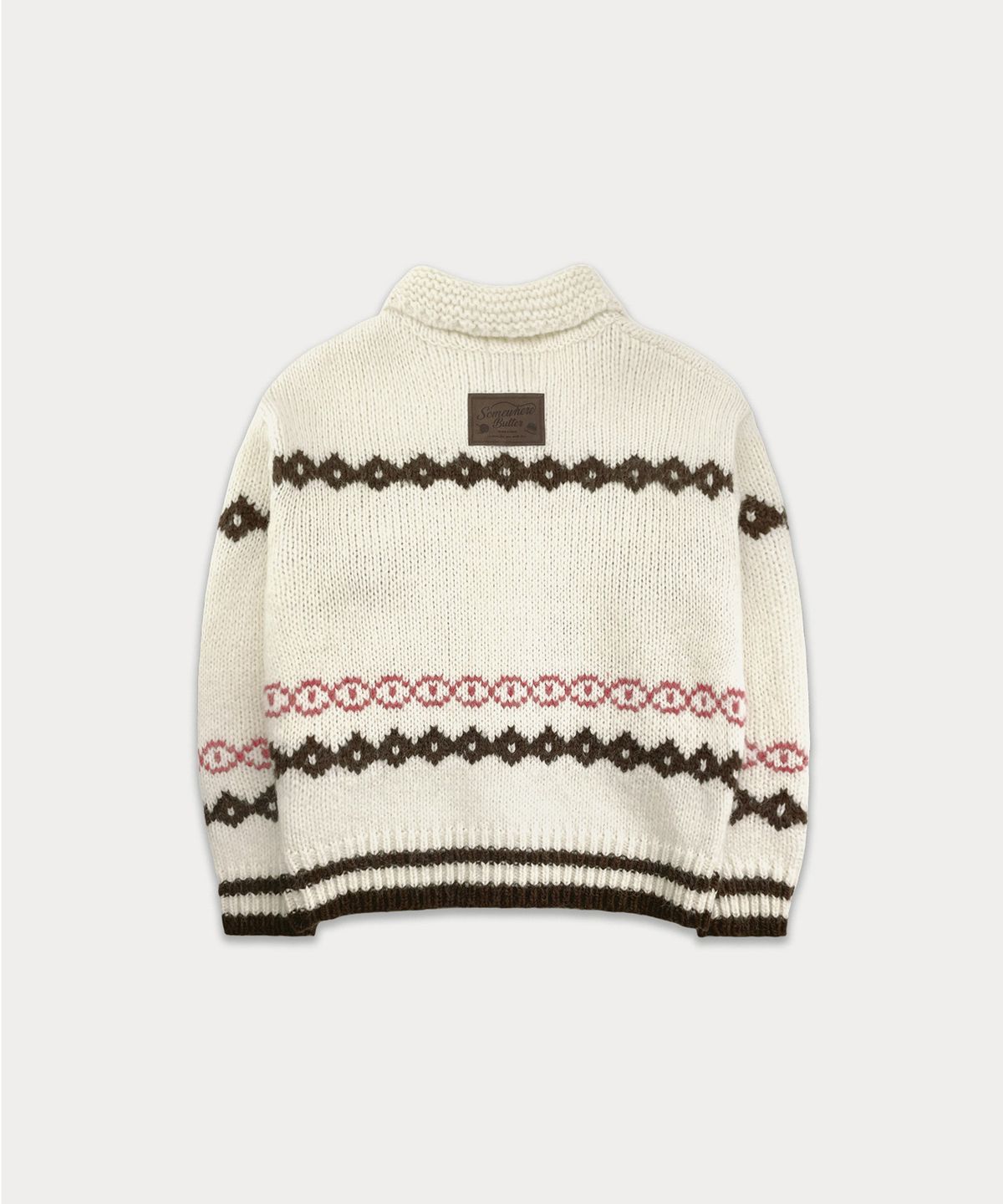 썸웨어버터(SOMEWHEREBUTTER) Cat Vintage Alpaca Sweater - Ivory