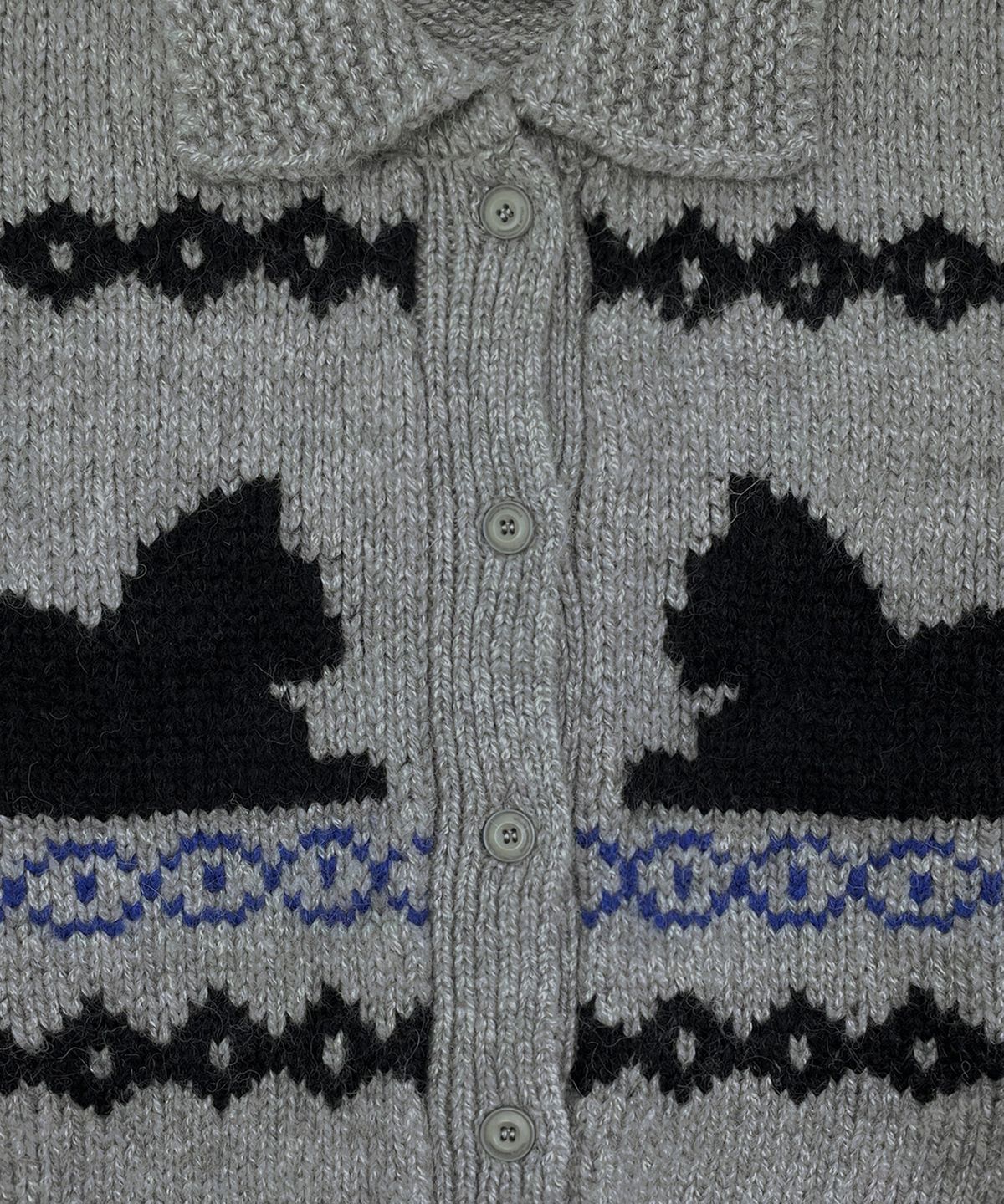 썸웨어버터(SOMEWHEREBUTTER) Cat Vintage Alpaca Sweater - Grey