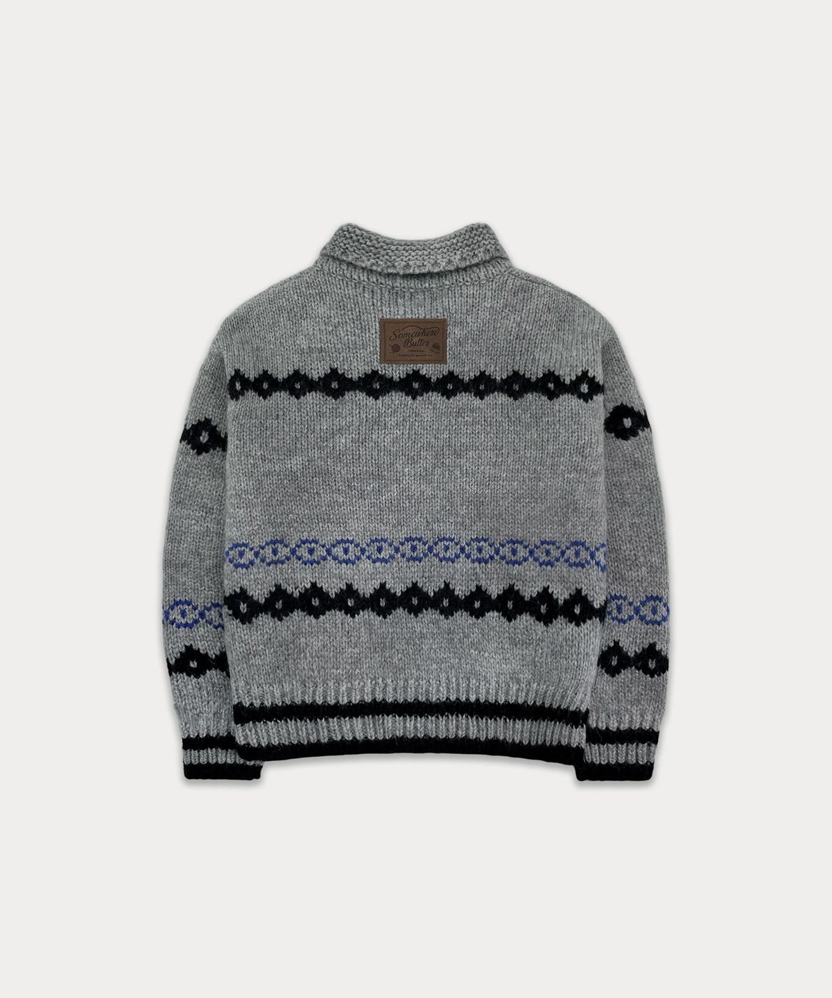 썸웨어버터(SOMEWHEREBUTTER) Cat Vintage Alpaca Sweater - Grey
