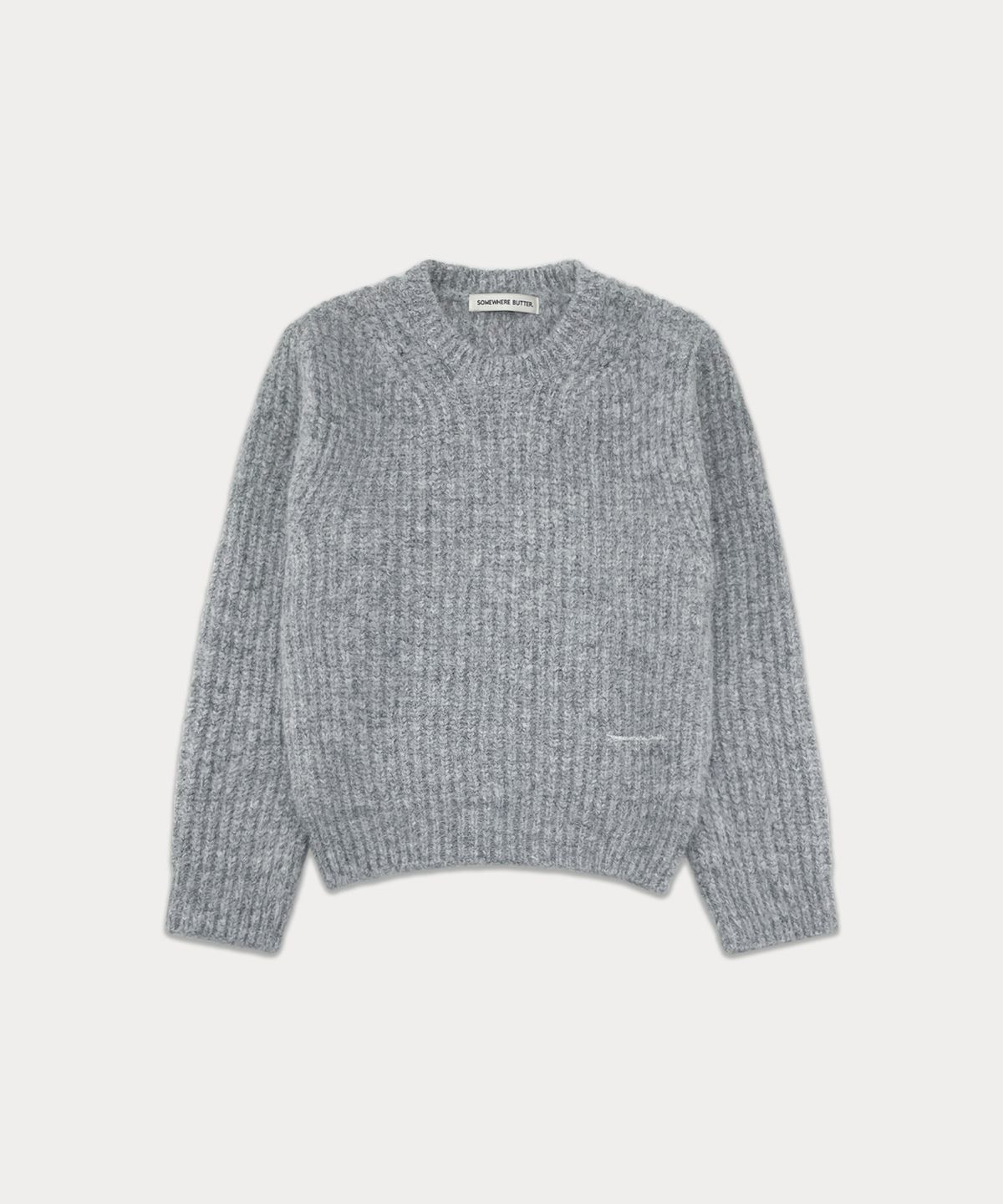 썸웨어버터(SOMEWHEREBUTTER) Mone Wool Knit - Grey