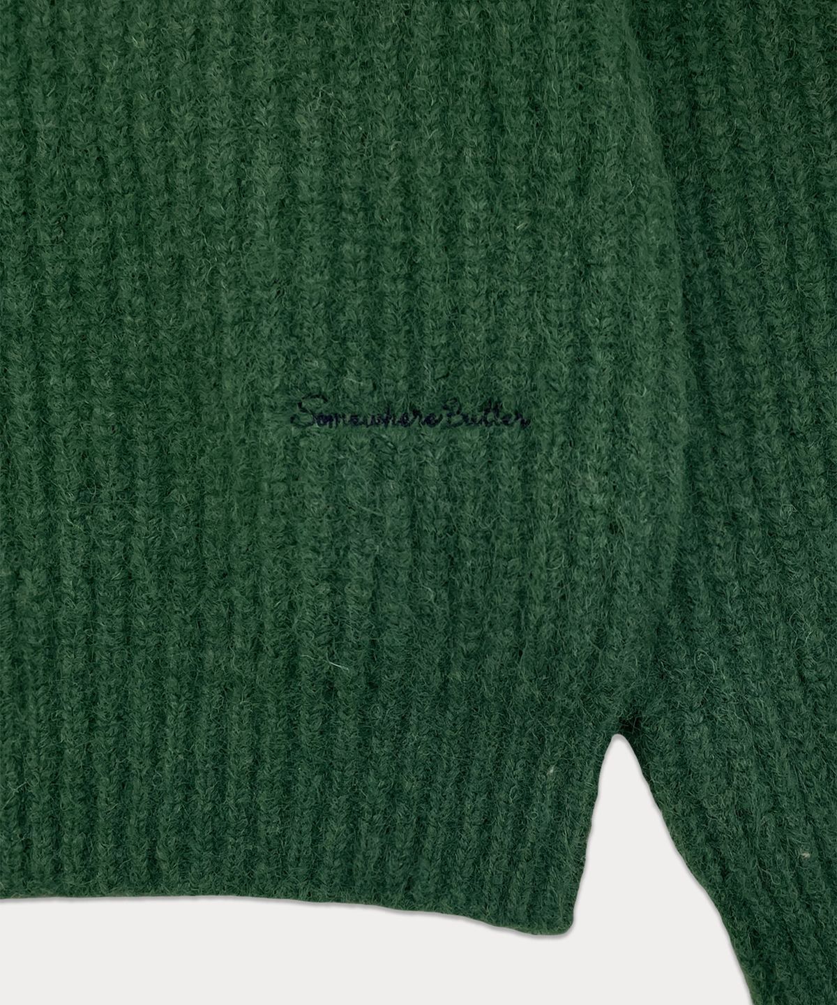 썸웨어버터(SOMEWHEREBUTTER) Mone Wool Knit - Deep Green