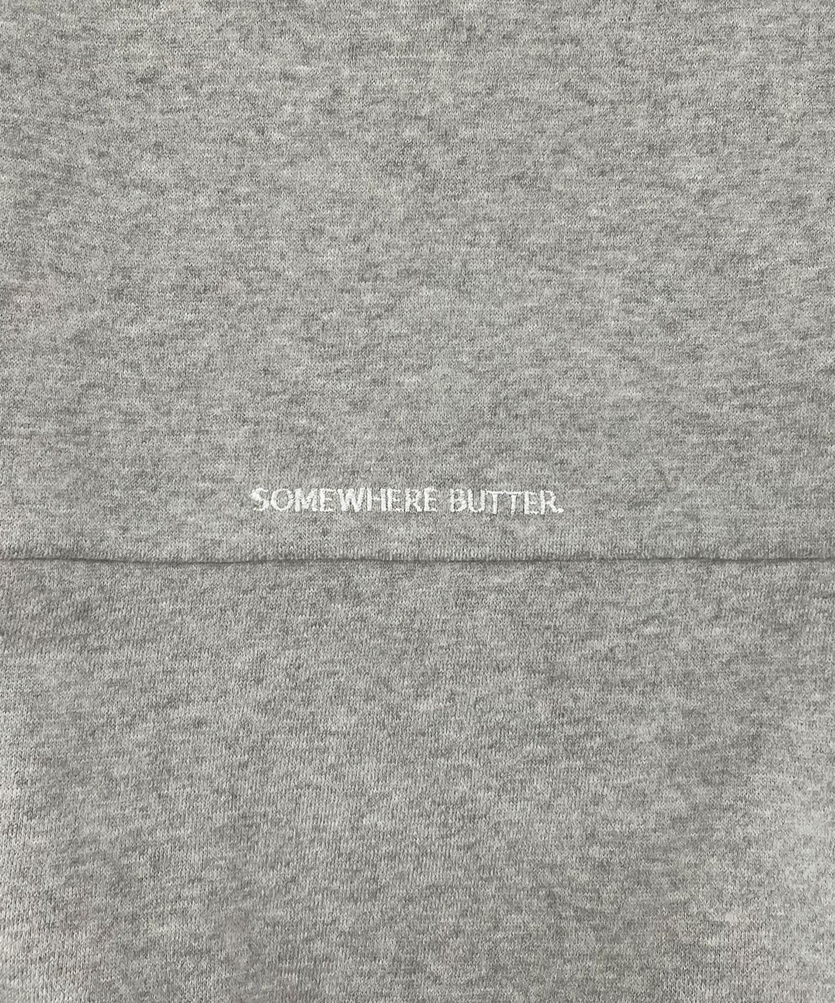 썸웨어버터(SOMEWHEREBUTTER) Boucle Wave Logo Sweatshirt - Grey