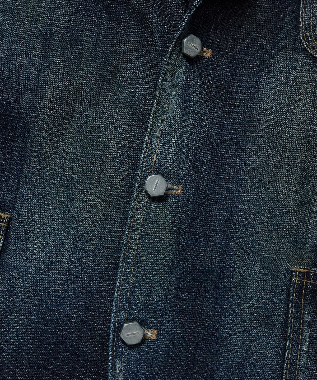디키즈(DICKIES) X 떠그클럽 워시드 데님 블레이저 재킷 Blue