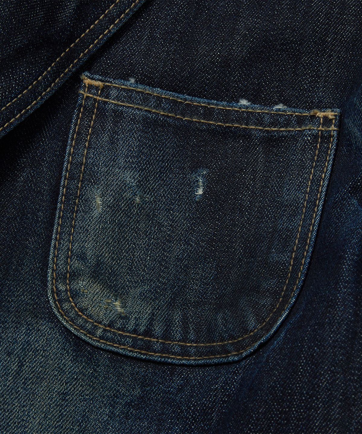 디키즈(DICKIES) X 떠그클럽 워시드 데님 블레이저 재킷 Blue