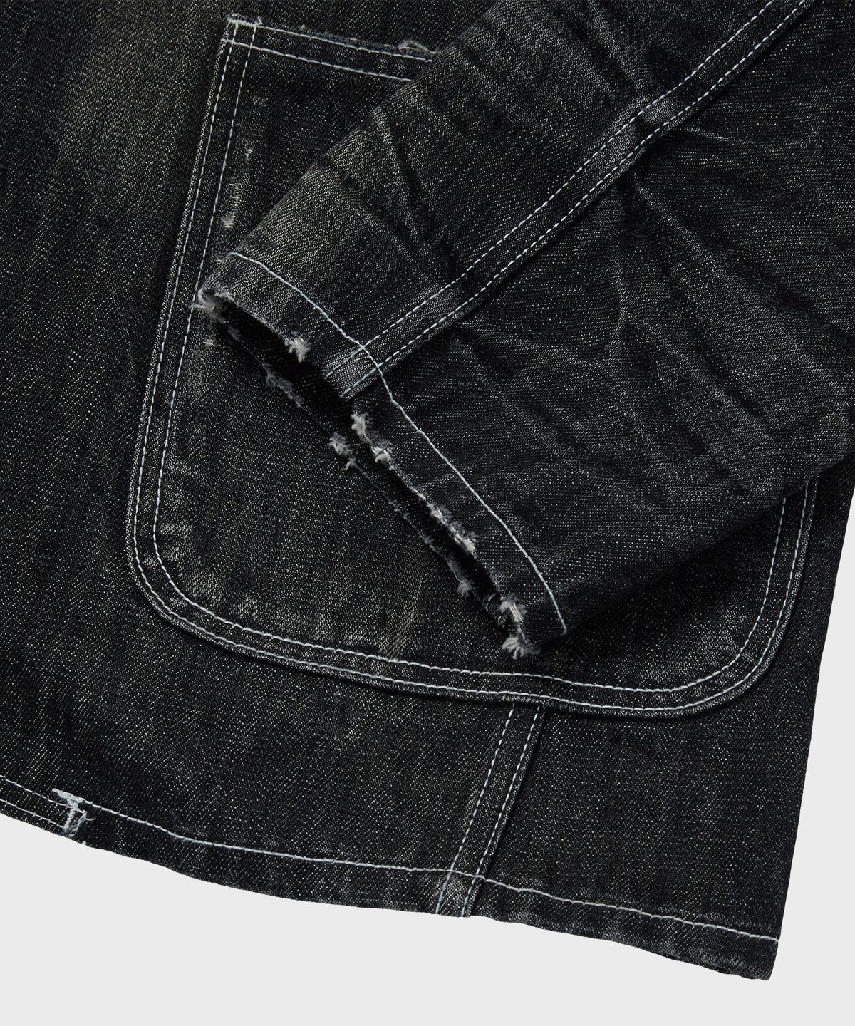 디키즈(DICKIES) X 떠그클럽 워시드 데님 블레이저 재킷 Black