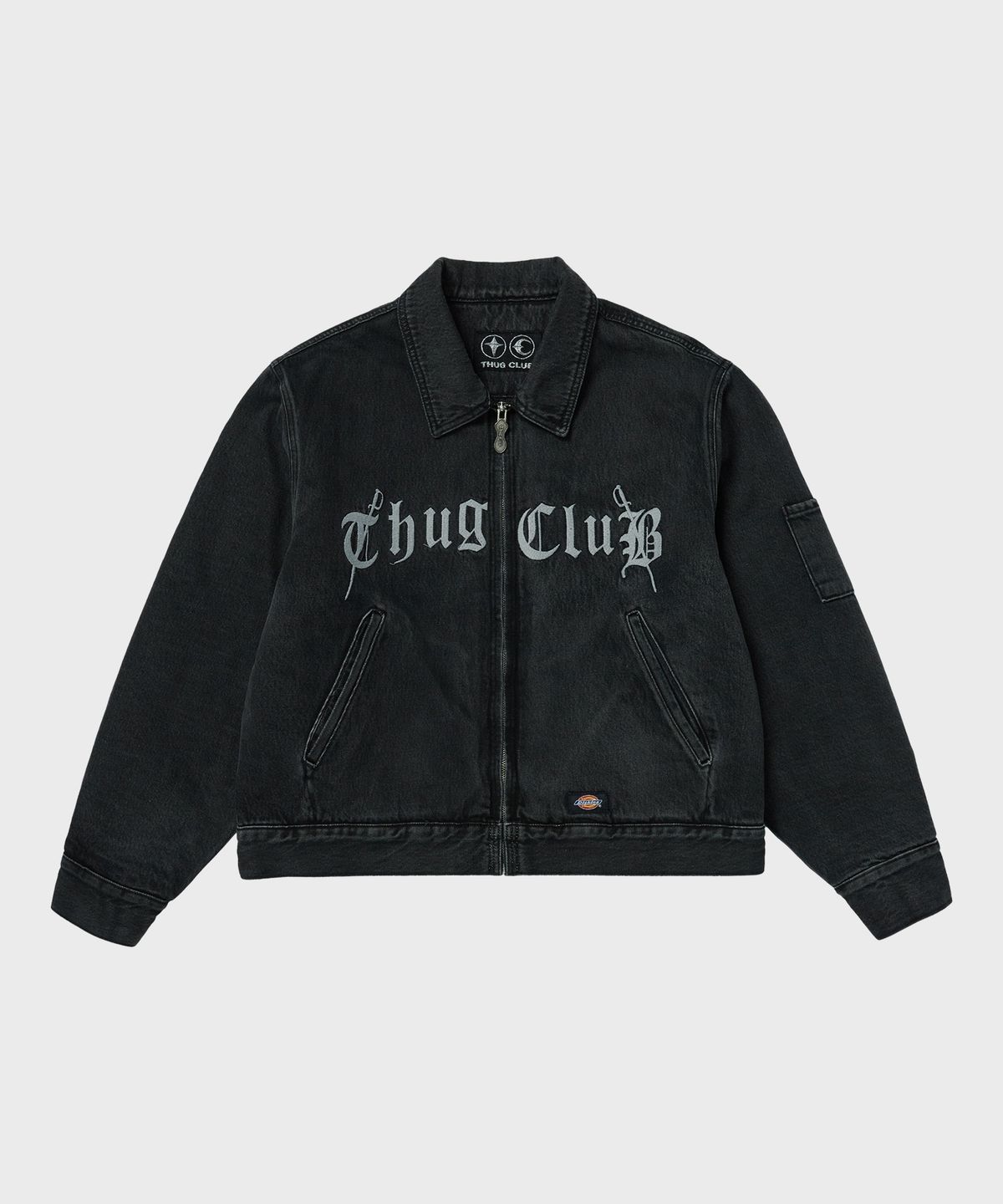 디키즈(DICKIES) X 떠그클럽 워시드 아이젠하워 재킷 Black